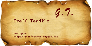 Greff Teréz névjegykártya